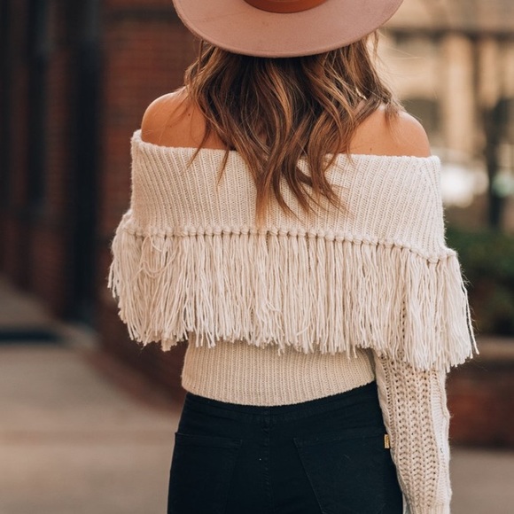 Off Shoulder Sweater - Picture 3 of 10